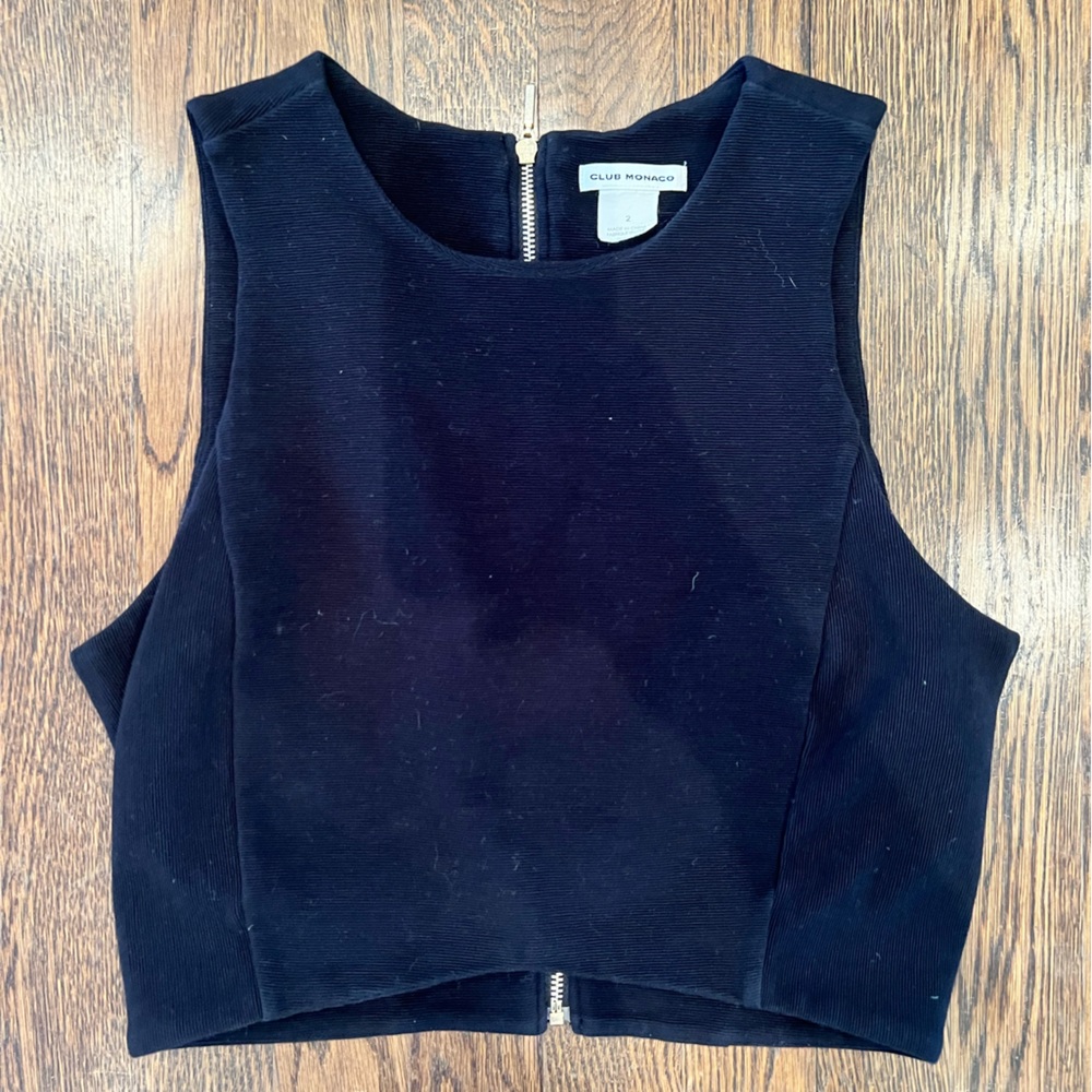 Club Monaco ribbed crop top